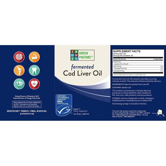 Fermented Cod Liver Oil Natural - 176 ml - Image 2